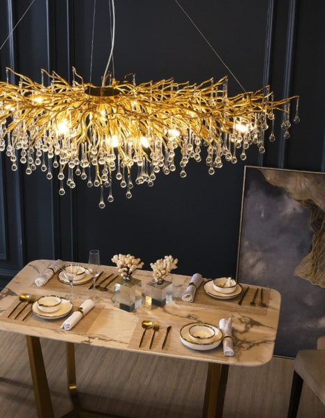 【美品通電確認済み】ZEKOO glass chandelier シャンデリエ Ginkgo Chandelier D – Galileo Lights