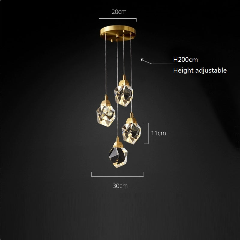 Elegant semiflush mount chandelier with shimmering crystal shade, blending modern aesthetics and timeless charm. Ideal for living rooms and dining areas, this sophisticated fixture features energy-efficient LED lighting for brilliant illumination and long-lasting quality.