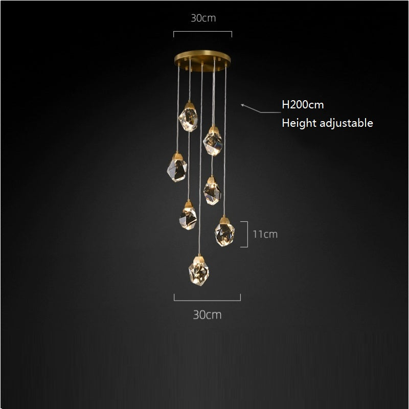 Elegant semiflush mount chandelier with shimmering crystal shade, blending modern aesthetics and timeless charm. Ideal for living rooms and dining areas, this sophisticated fixture features energy-efficient LED lighting for brilliant illumination and long-lasting quality.