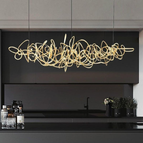 Lights of Scandinavia - Ball of Yarn - Breathtaking art deco lighting. Aluminum framework in 4 color variants, equipped with multiple G9 light sources. This chandelier will make the most of your living room area, add style to a conference room or act as the perfect icebreaker for the reception.