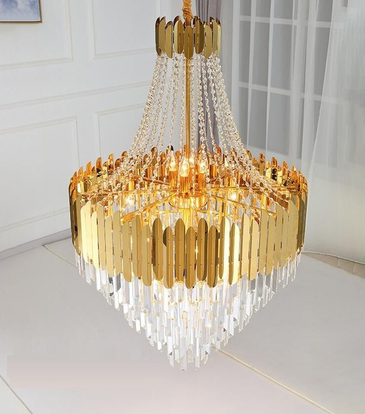 Lights of Scandinavia - Santa Barbara - American crystal chandelier gold luxury villa living room decoration chandelier