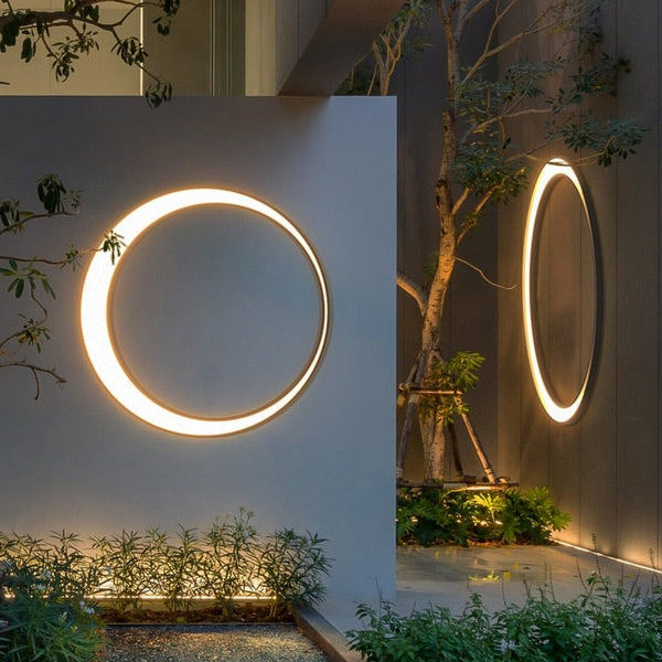 Lights of Scandinavia - Eclipse - IP65 Waterproof outdoor LED wall light.  Warm light(3000K) LED strip with >30 000 hours of lifetime.
