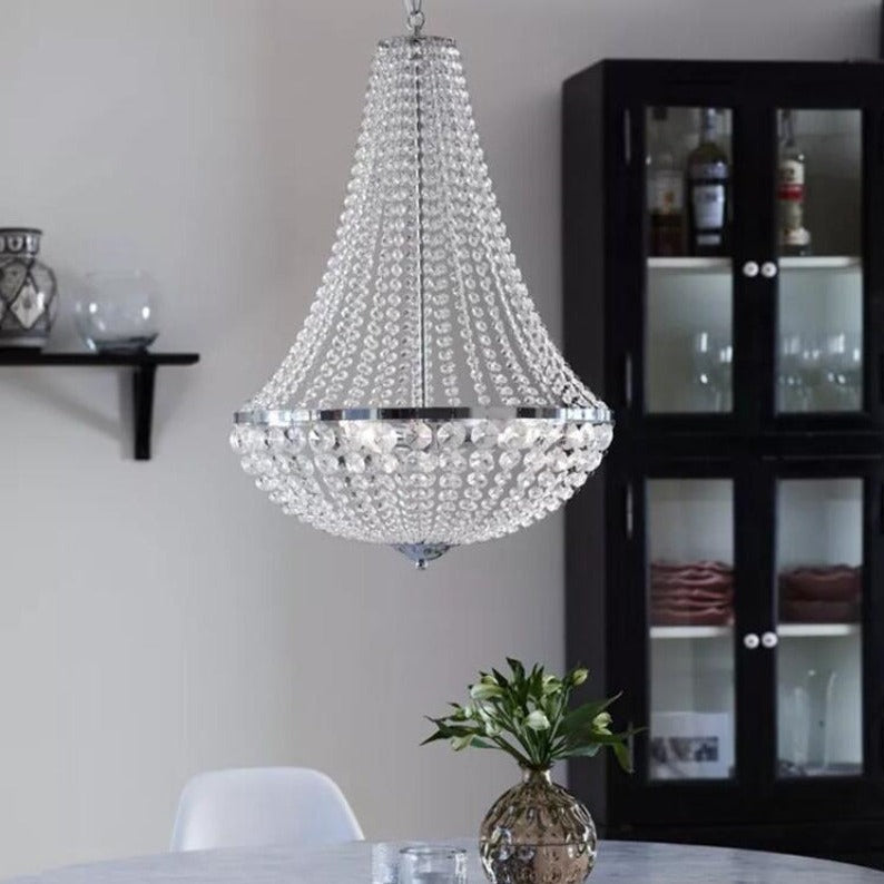 Lights of Scandinavia - Classico Chandelier - Transform your home from ordinary to extraordinary with Classico's retro crystal chandelier. Its timeless design will add a touch of elegance and sophistication to any room - from your living room to your dining space. Enjoy the bright, sparkly light that comes from our carefully crafted crystals, and watch as your home is transformed into a place of beauty and grace. With Classico, you'll never have to worry about outdated lighting again!